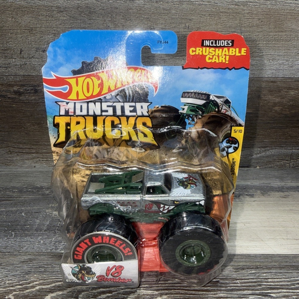 V8 BOMBER Hot Wheels 1:64 Monster Trucks STUNT STORM 5/10 DIE CAST Car 2020